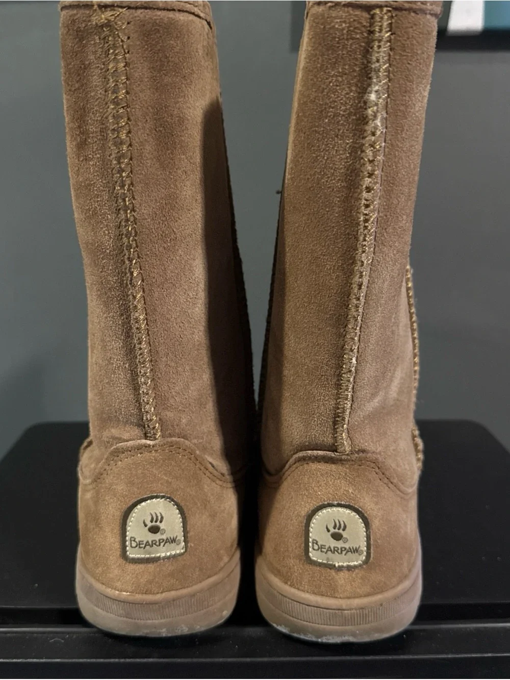 BearPaw Suede Mid-Calf Boot - Hickory Size 10